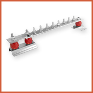 8 Way Tinned Earth Bar with 1 x Disconnecting Link
