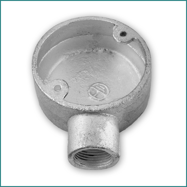 Galvanised 1 Way Type Circular Box
