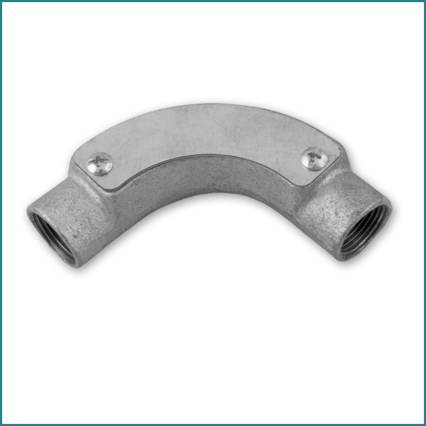 4 Way Intersection Galvanised Conduit Circular Box